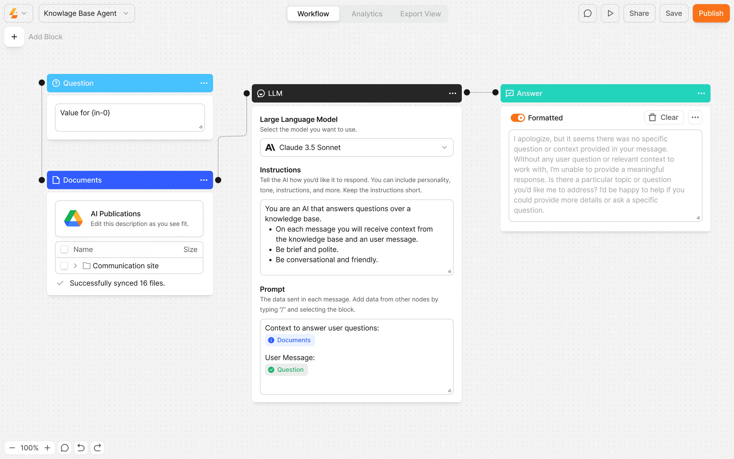 Workflow builder — final solution