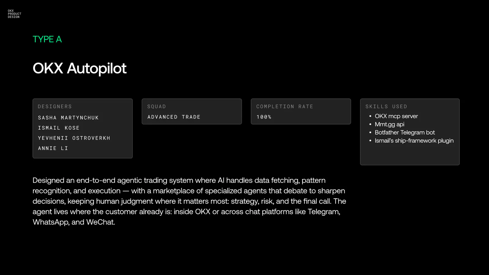 OKX Autopilot, iOS QA, the Embedded Critique Partner, and the feedback dashboard behind the Exchange Mode revamp — 1 of 6