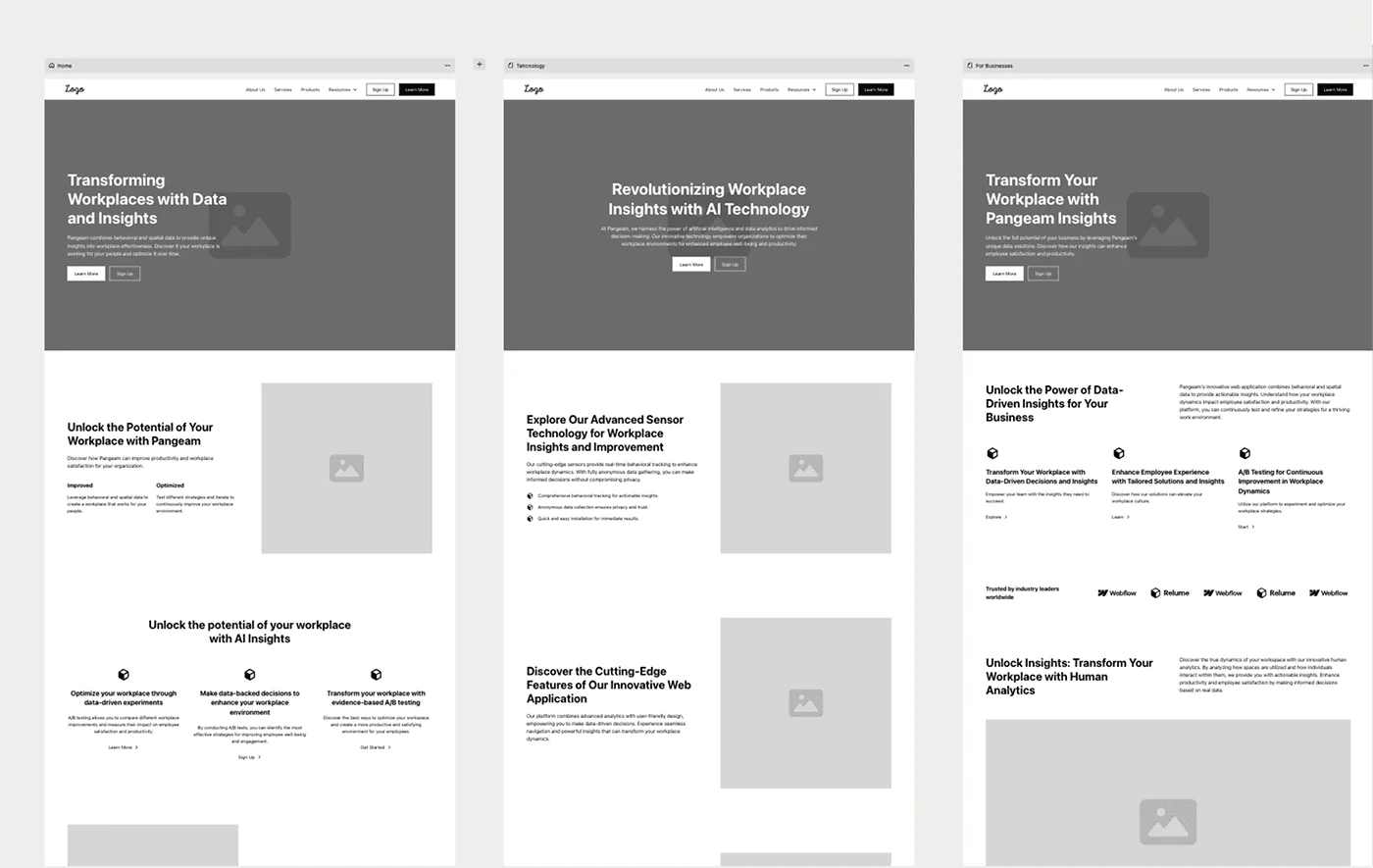 Website screens — 3 of 4